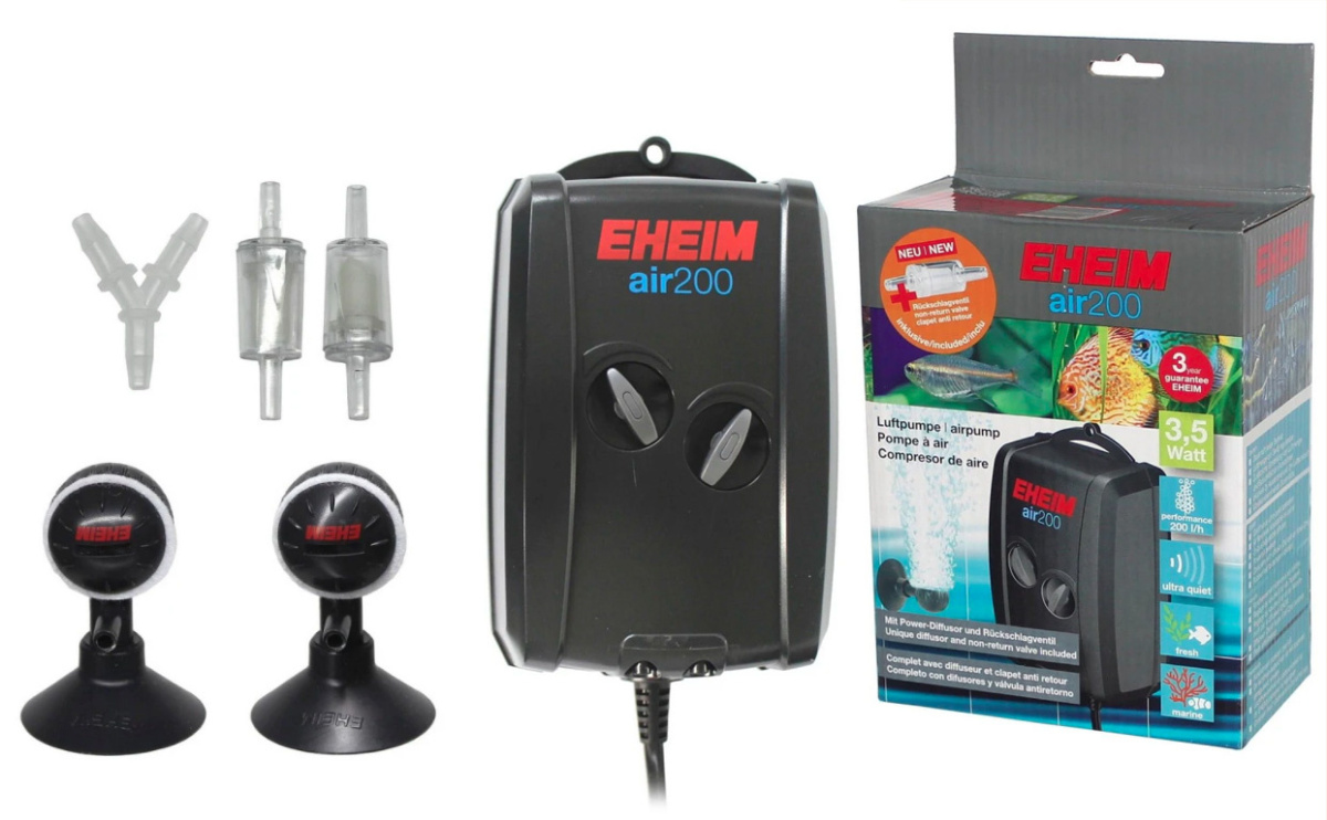 EHEIM Air Pump 200 cichy napowietrzacz z dyfuzorami Sklep Akwarystyczny.EU